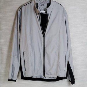 Adidas Golf Windbreaker Mens Medium Gray ClimaProof Vented Back‎ Lightweight